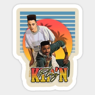 Retro Style FLYER Kid'N Play Hip Hop Sticker